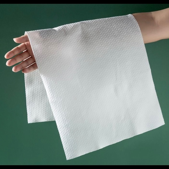 Portable travel pure cotton disposable white soft bath towels 6 pack - Picture 11 of 14